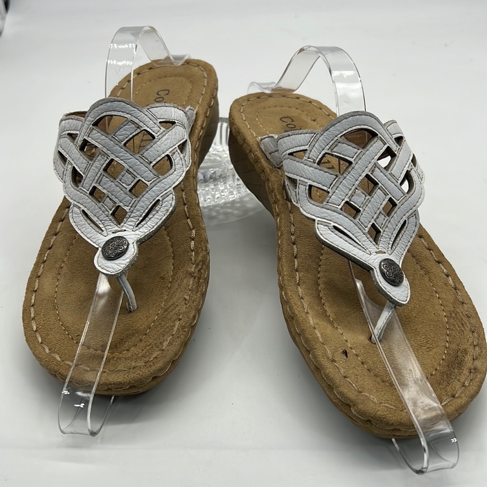 Cobb Hill by New Balance White Leather Slip on Sandal size 7m